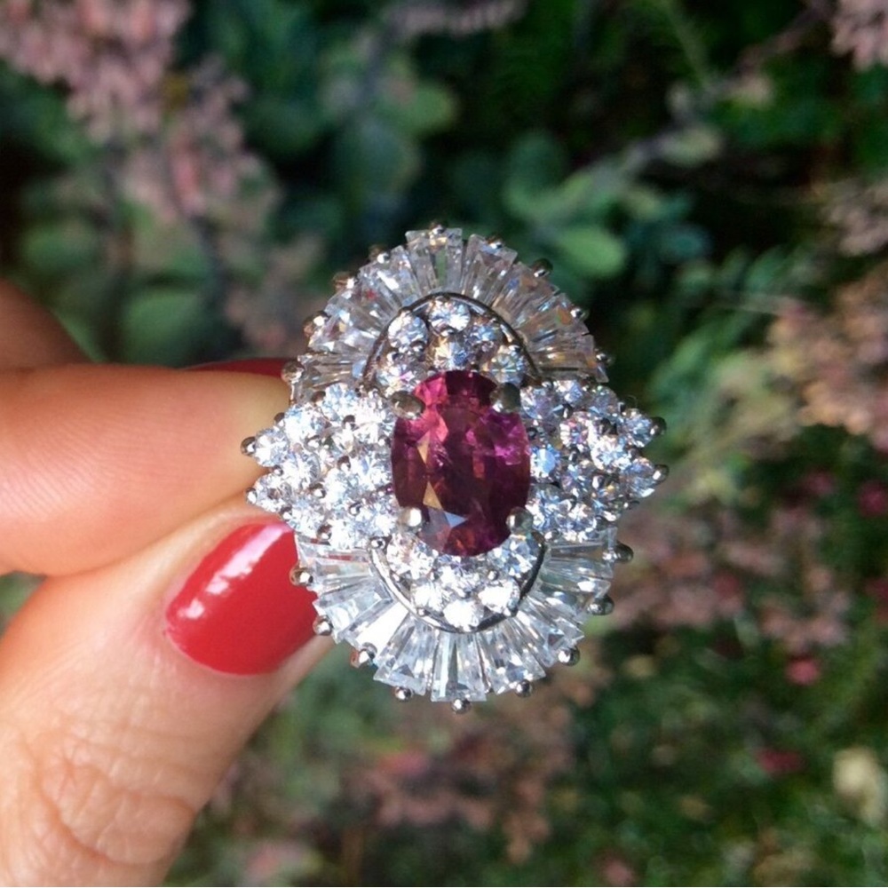 2.20ct Natural Pink Tourmaline sterling silver 925 Ring NEW Sundance Charm